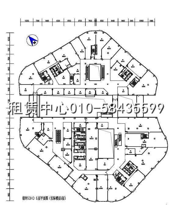 朝外SOHO6F平面图